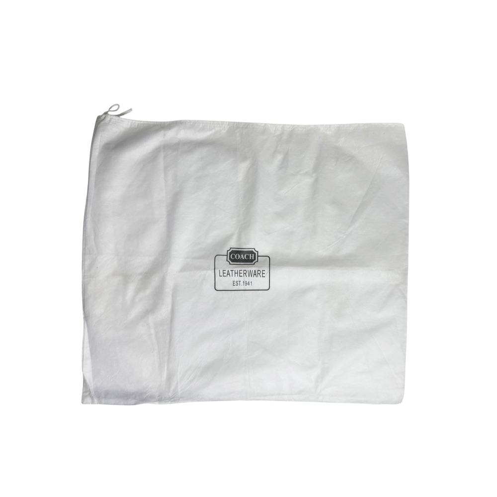 Coach White Large Drawstring Dust Bag Leatherware Est 1941 Handbag Storage Cover
